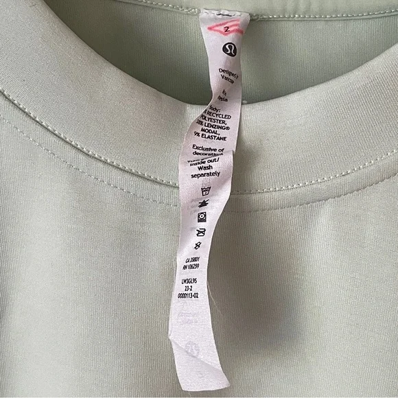 lululemon Softstreme Perfectly Oversized Cropped Crew in Kholrabi Green Size 2 - Picture 8 of 10